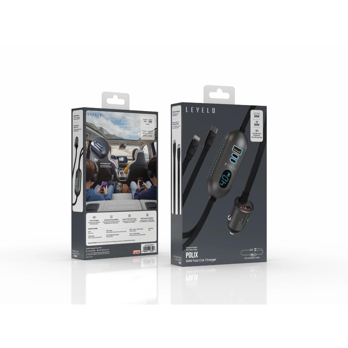 Levelo POLIX  84W FAST CAR CHARGER