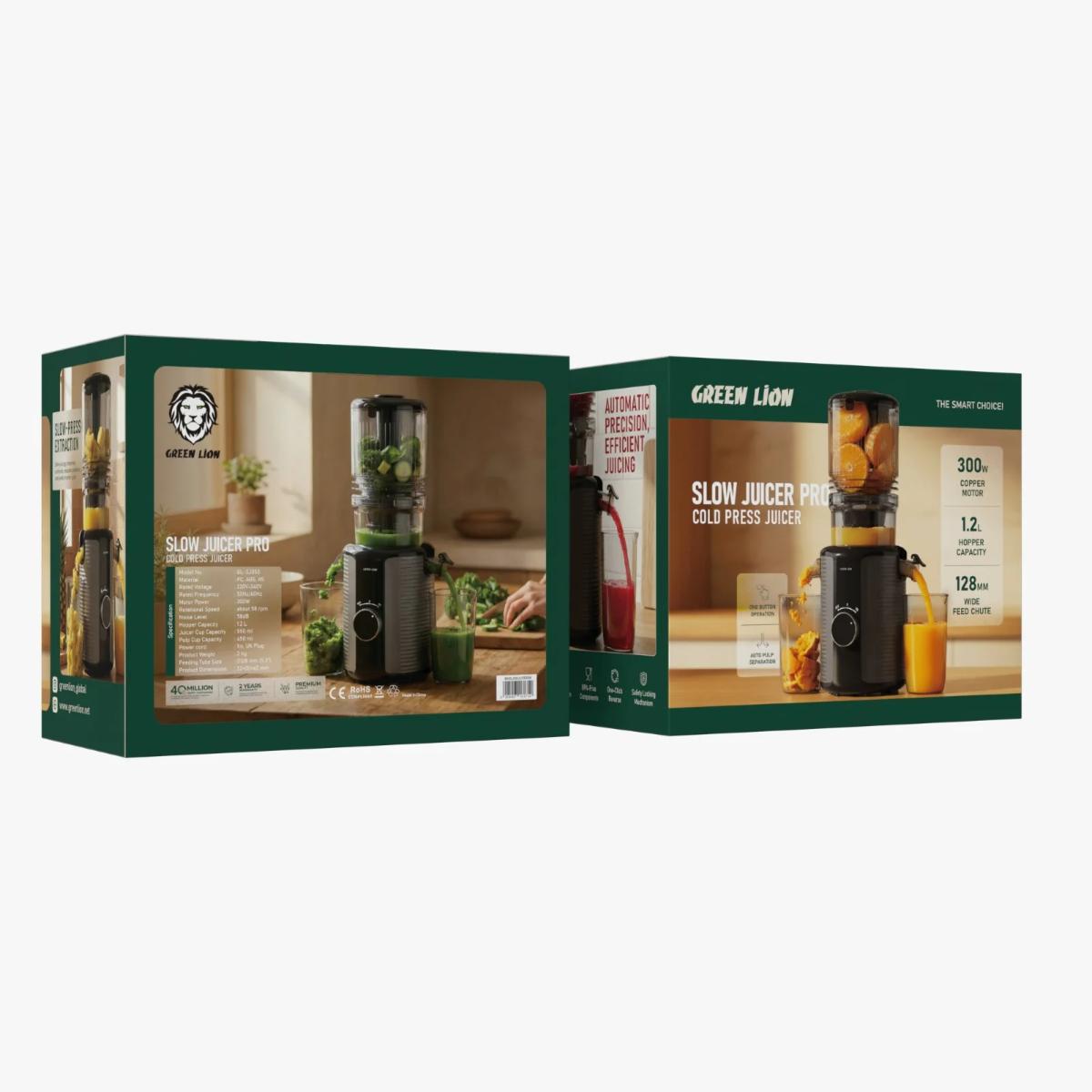 Green Lion Slow Juicer Pro: 300W Cold Press Extractor