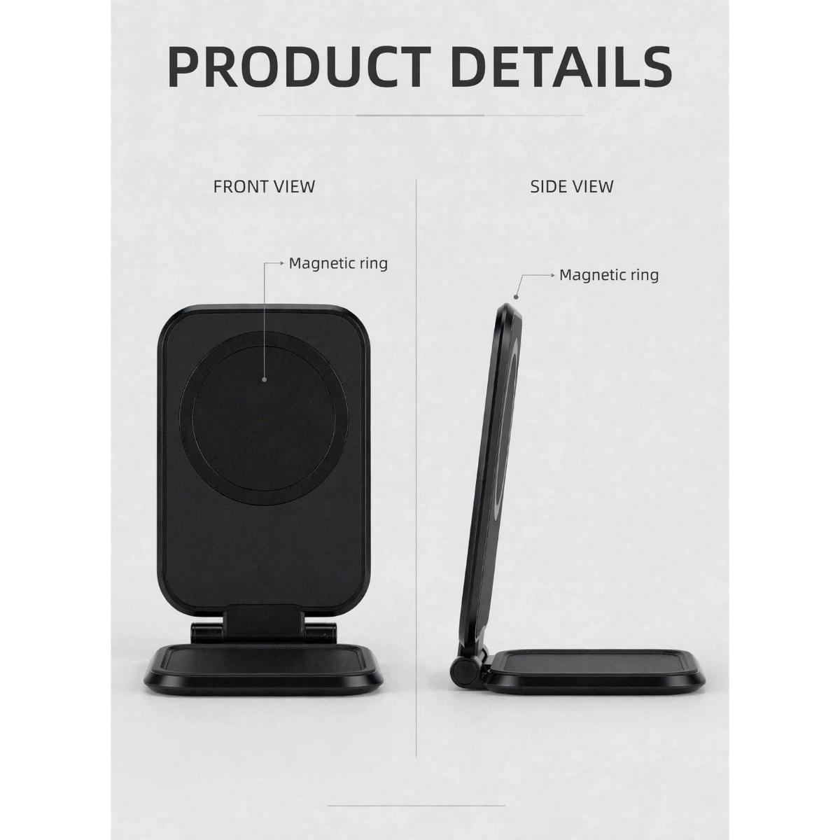 Magnetic Phone Holder, Adjustable Foldable Mobile Stand
