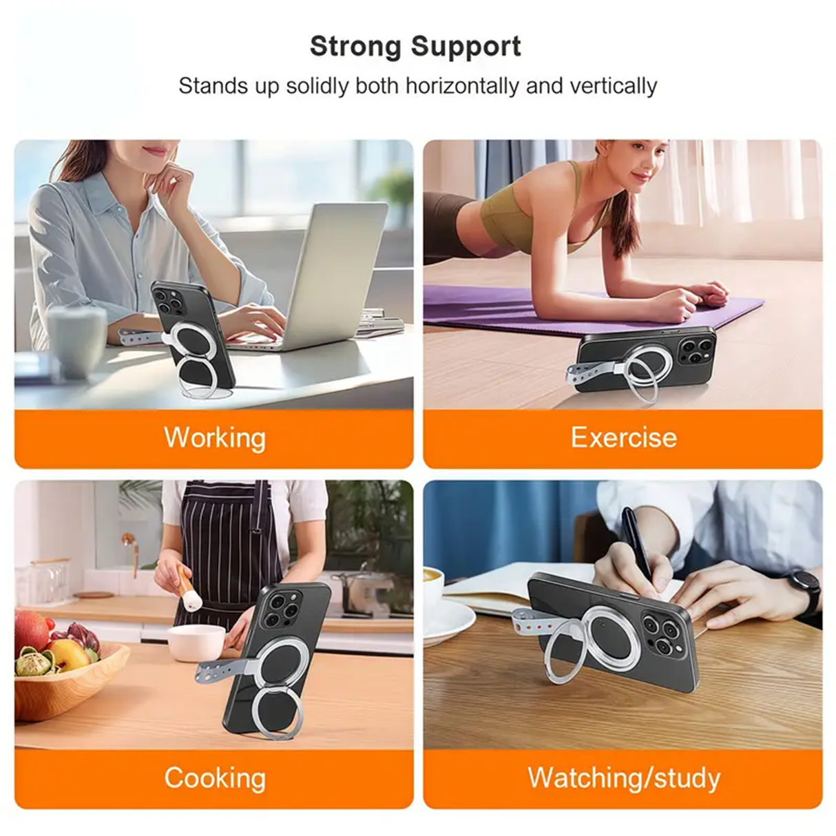Magnetic Phone Ring Holder 360° Rotation