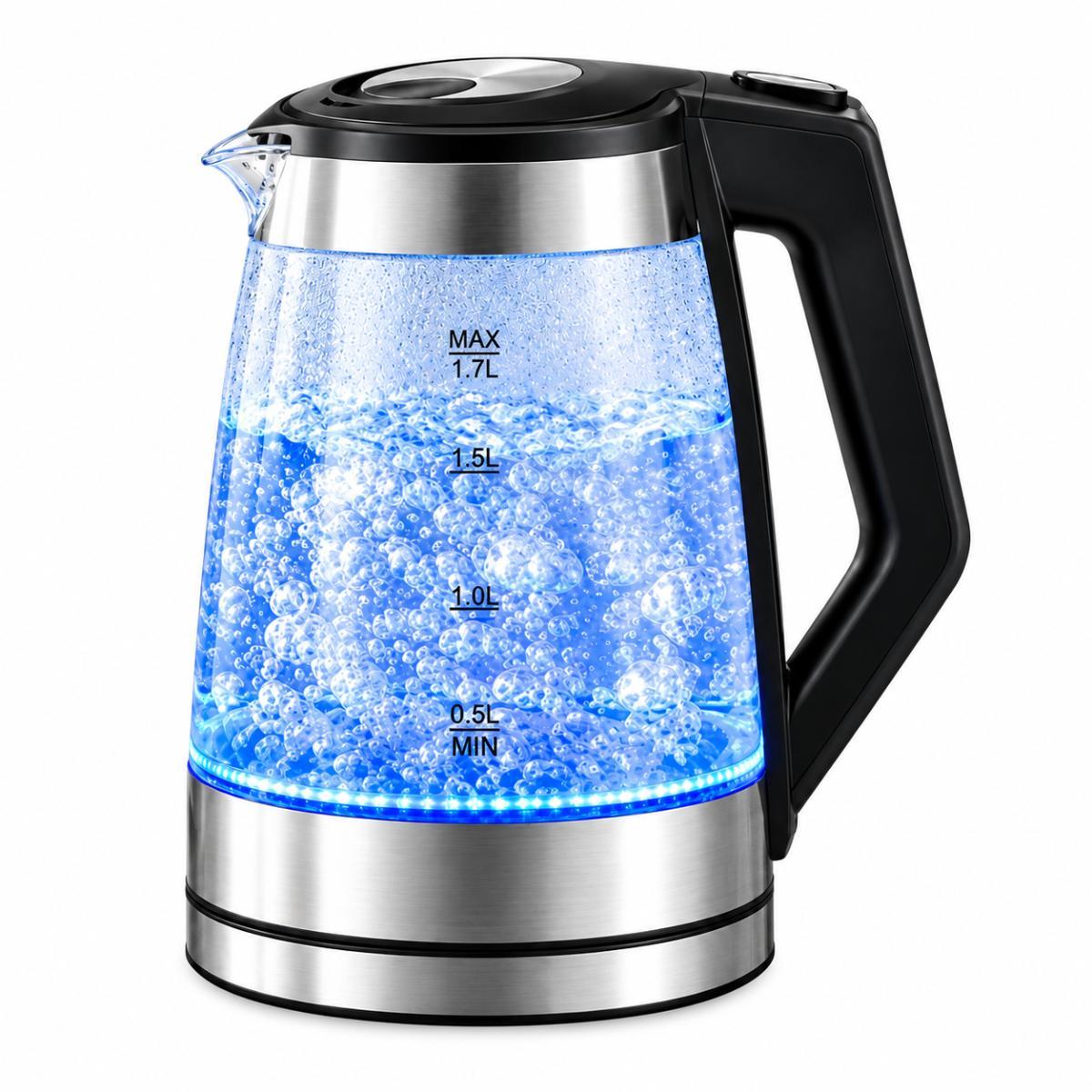 Electric Glass Kettle 2.2L, 1500W Fast Boiling