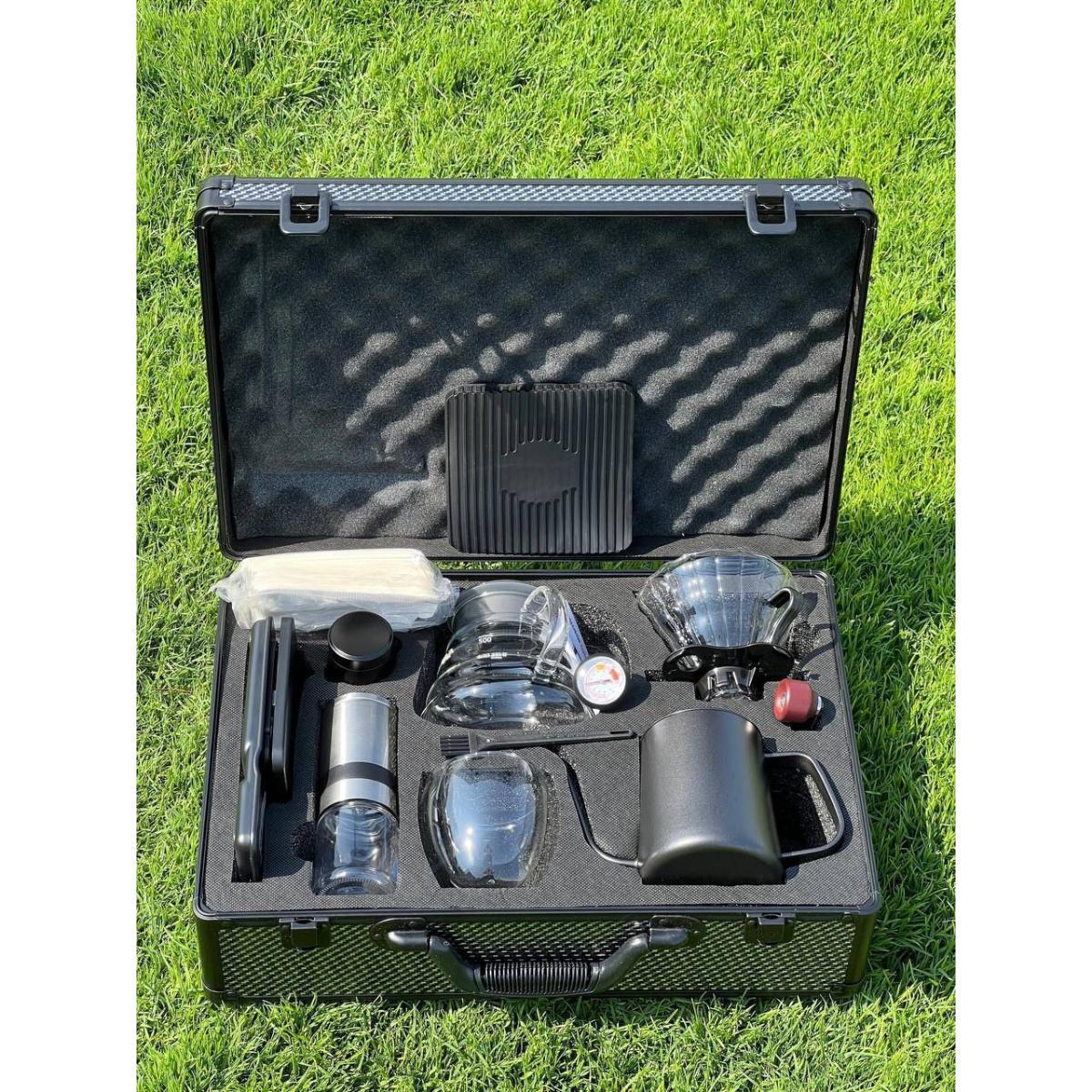 Portable Coffee Travel Set with Grinder