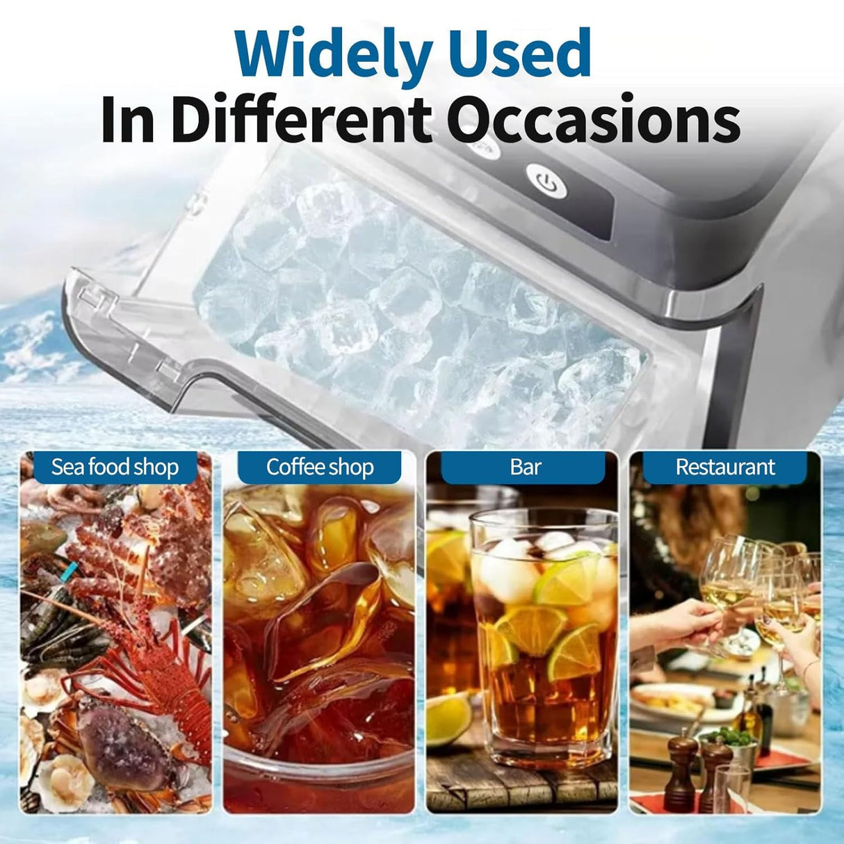 Automatic Countertop Ice Maker – Fast & Hygienic
