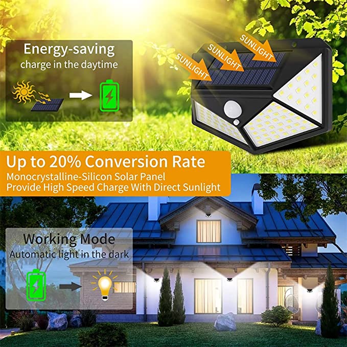Motion Sensor Solar Light 100 LED by Tradeo Shopping | LED Light | Tradeo Shopping