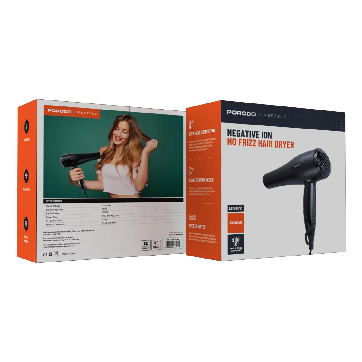 Porodo Lifestyle 1200W Hair Dryer