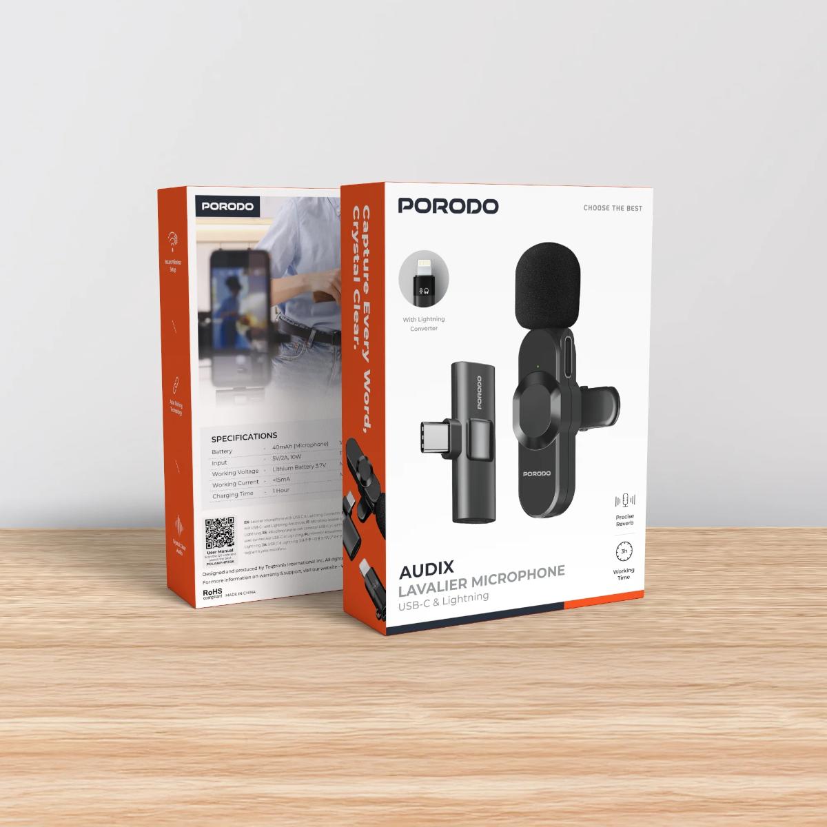 Porodo Audix Lavalier Microphone