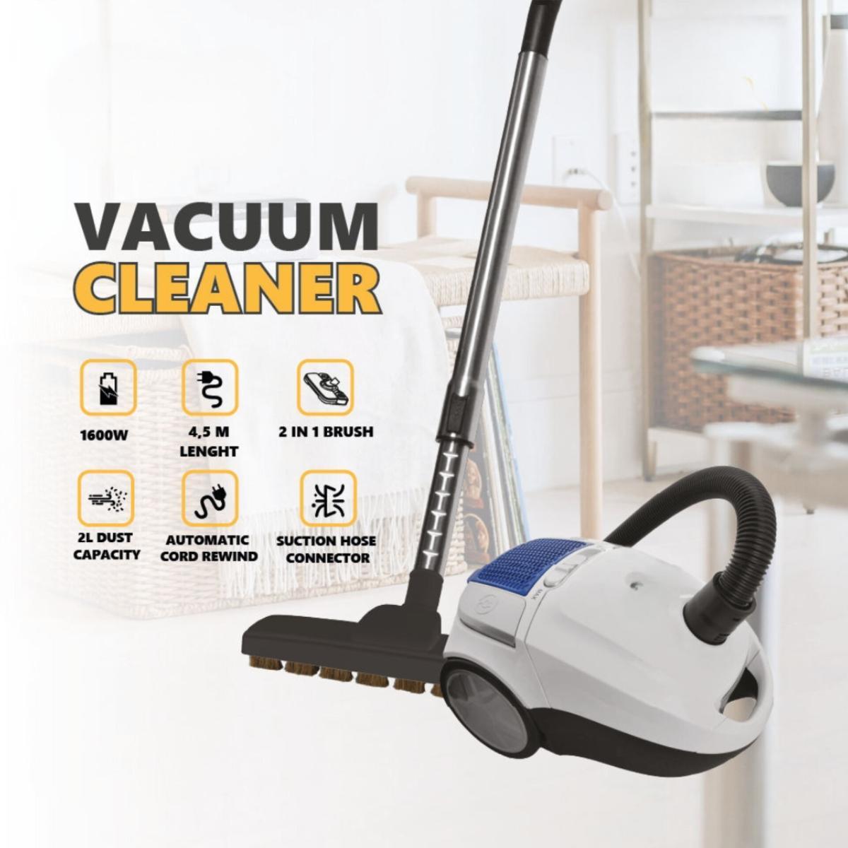 1600W High-Suction Canister Vacuum Cleaner