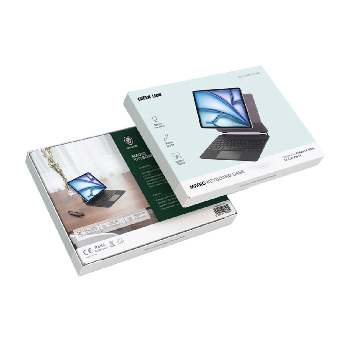 Green Lion Magic Keyboard Case with Pencil Holder