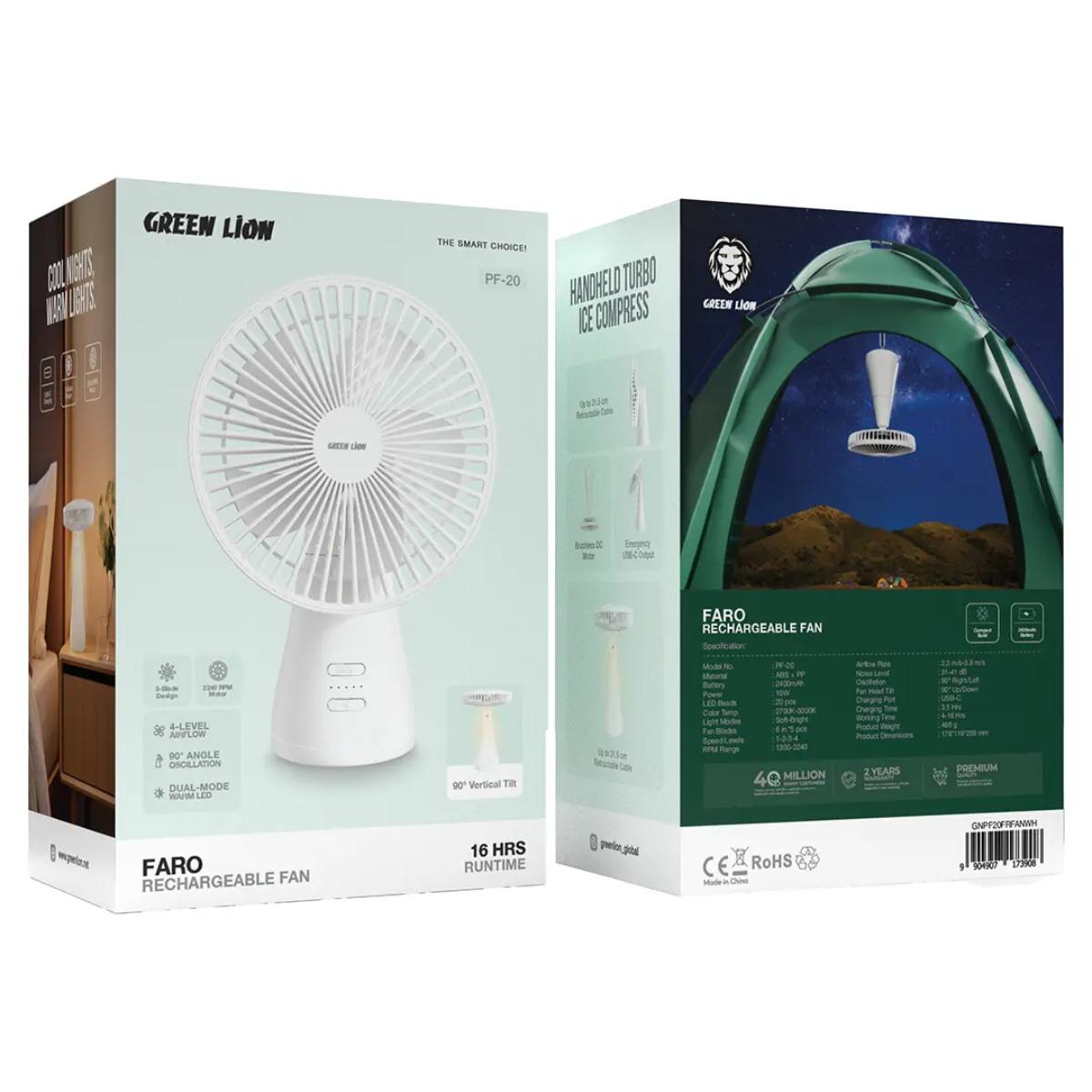 Green Lion FARO Rechargeable Fan