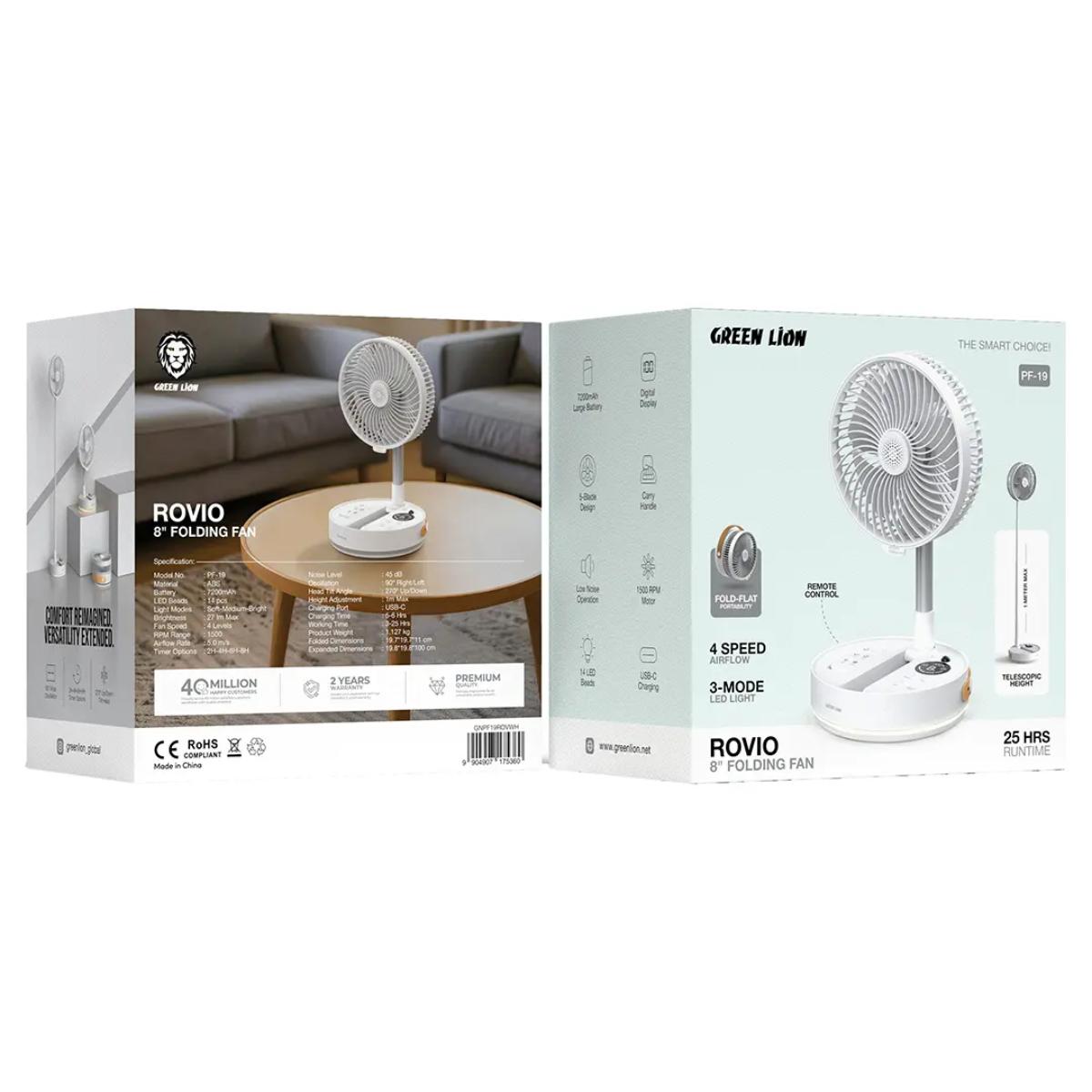 "Green Lion ROVIO 8"" Folding Fan"