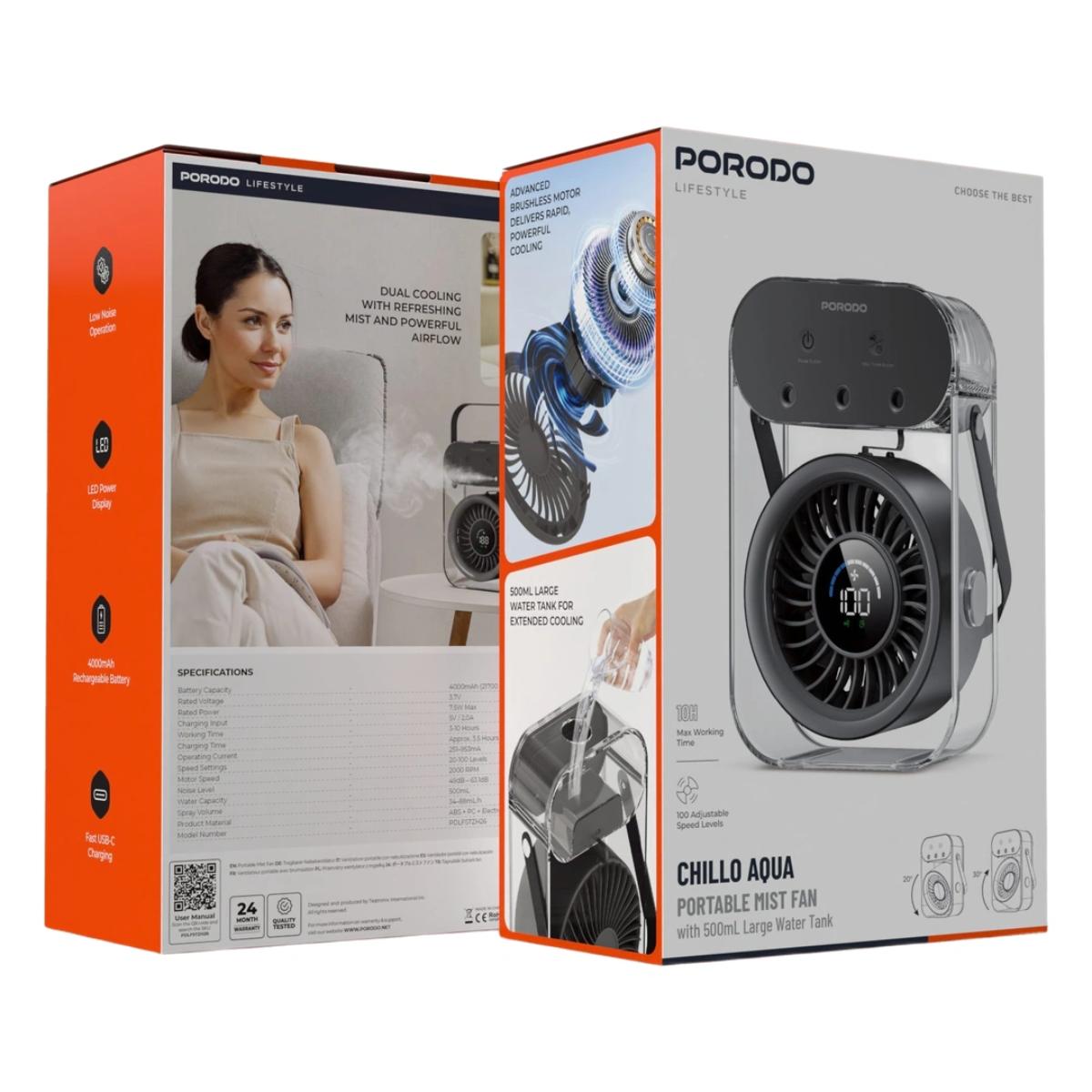 Porodo Chillo Aqua Mist Fan