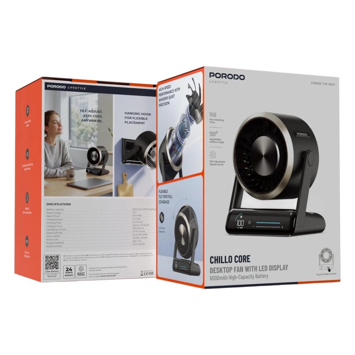 Porodo Chillo Core Desktop Fan