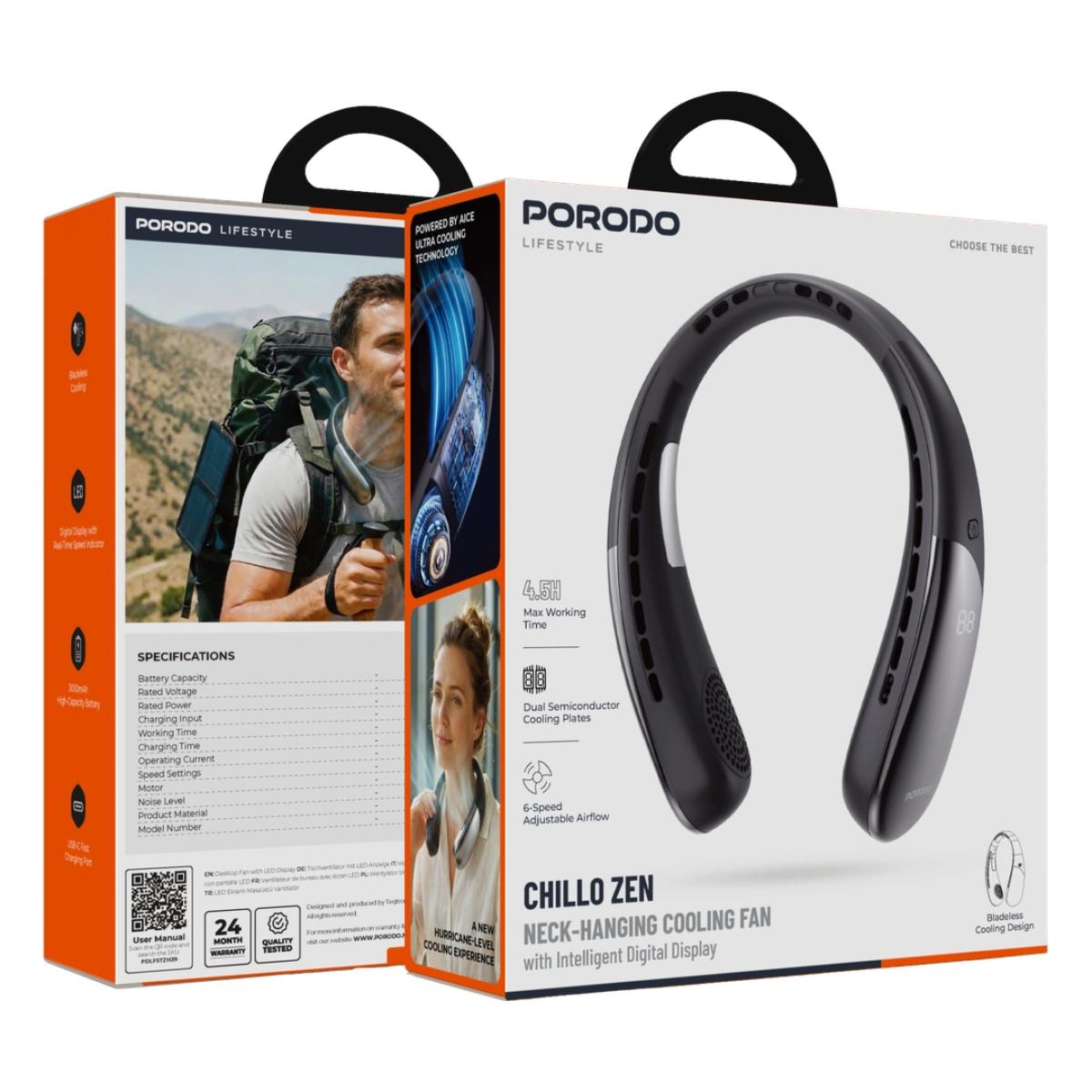 Porodo Chillo Zen Neck Hanging Cooling Fan