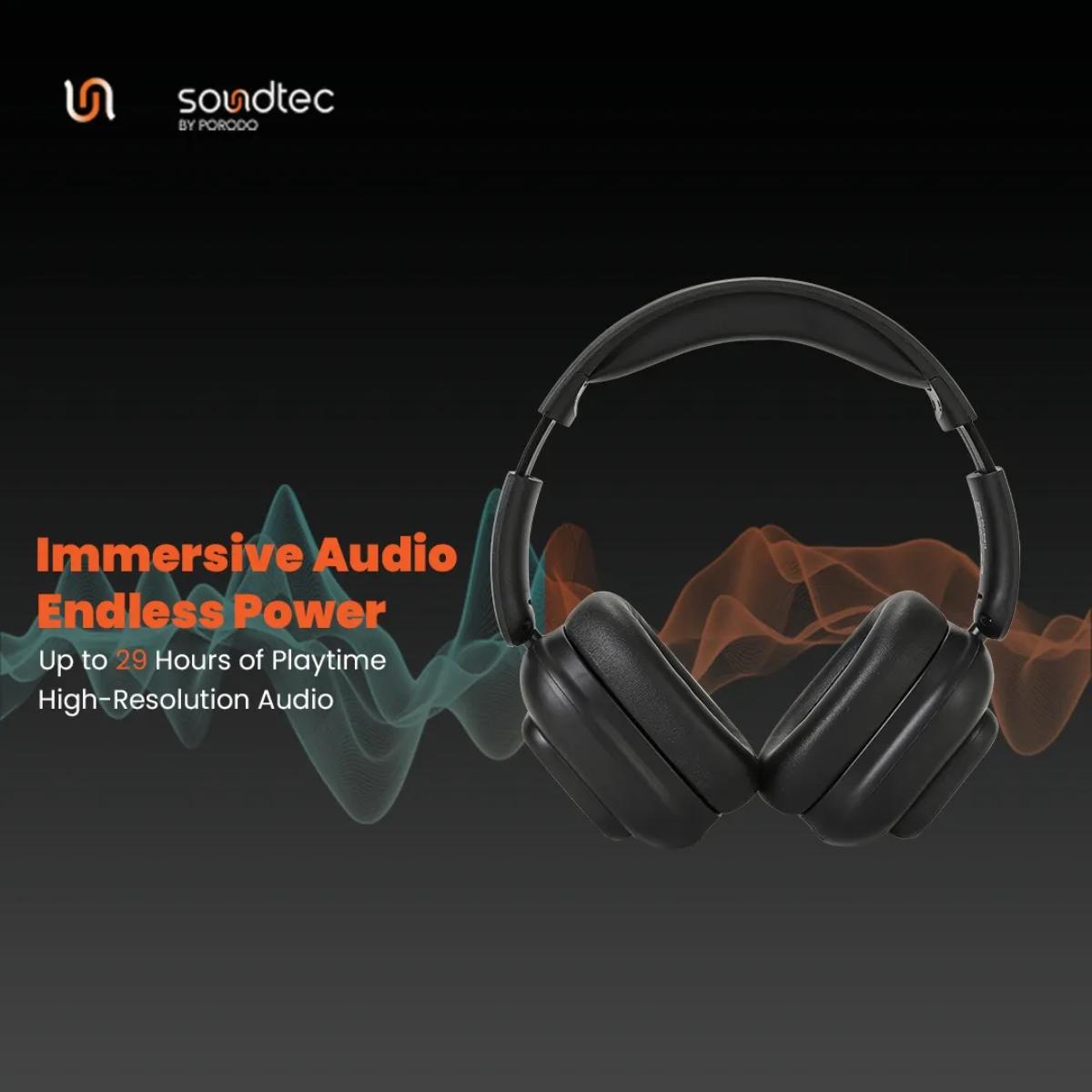 Porodo Soundtec TouchWave ANC Wireless Headphones