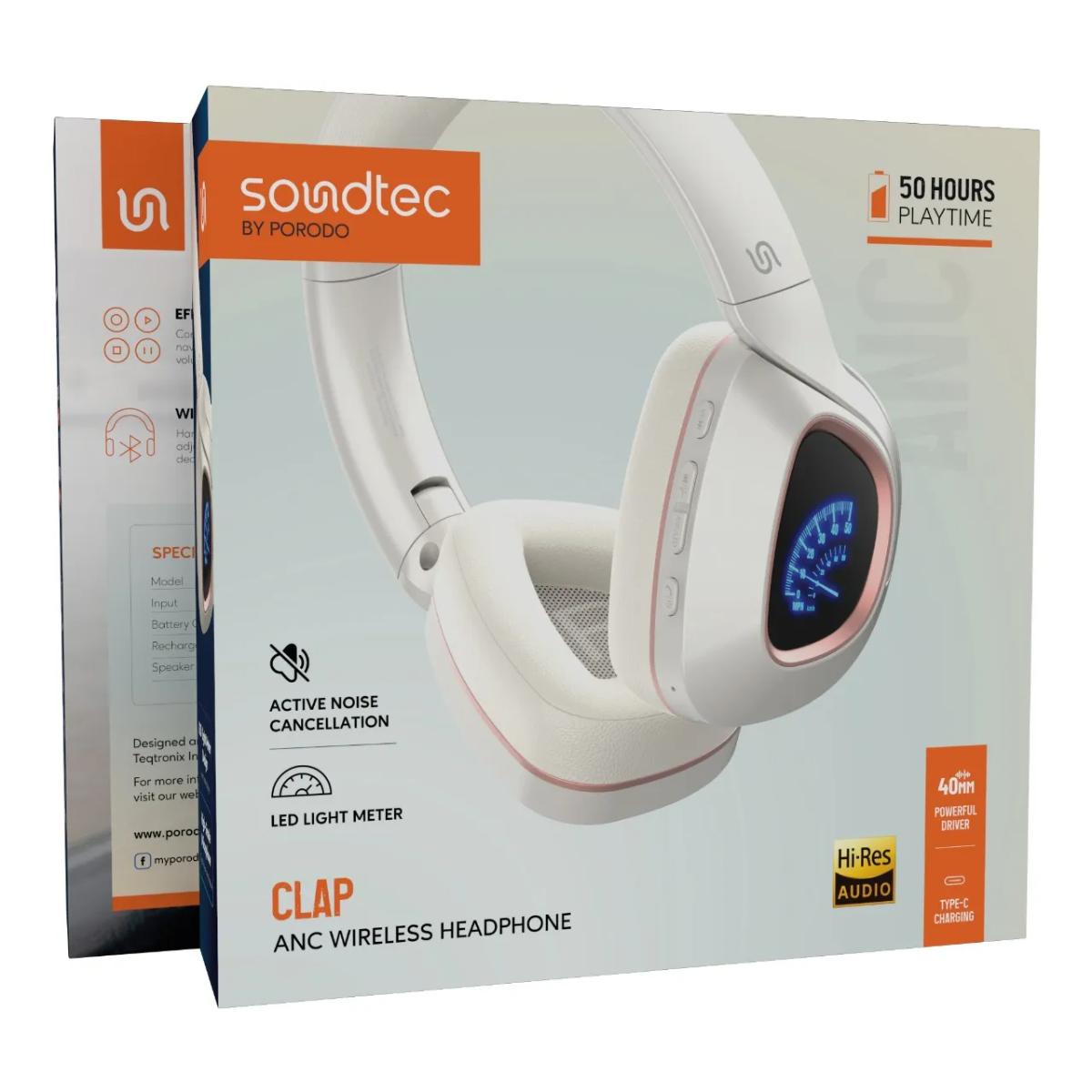 Porodo Soundtec Clap ANC Wireless Headphones