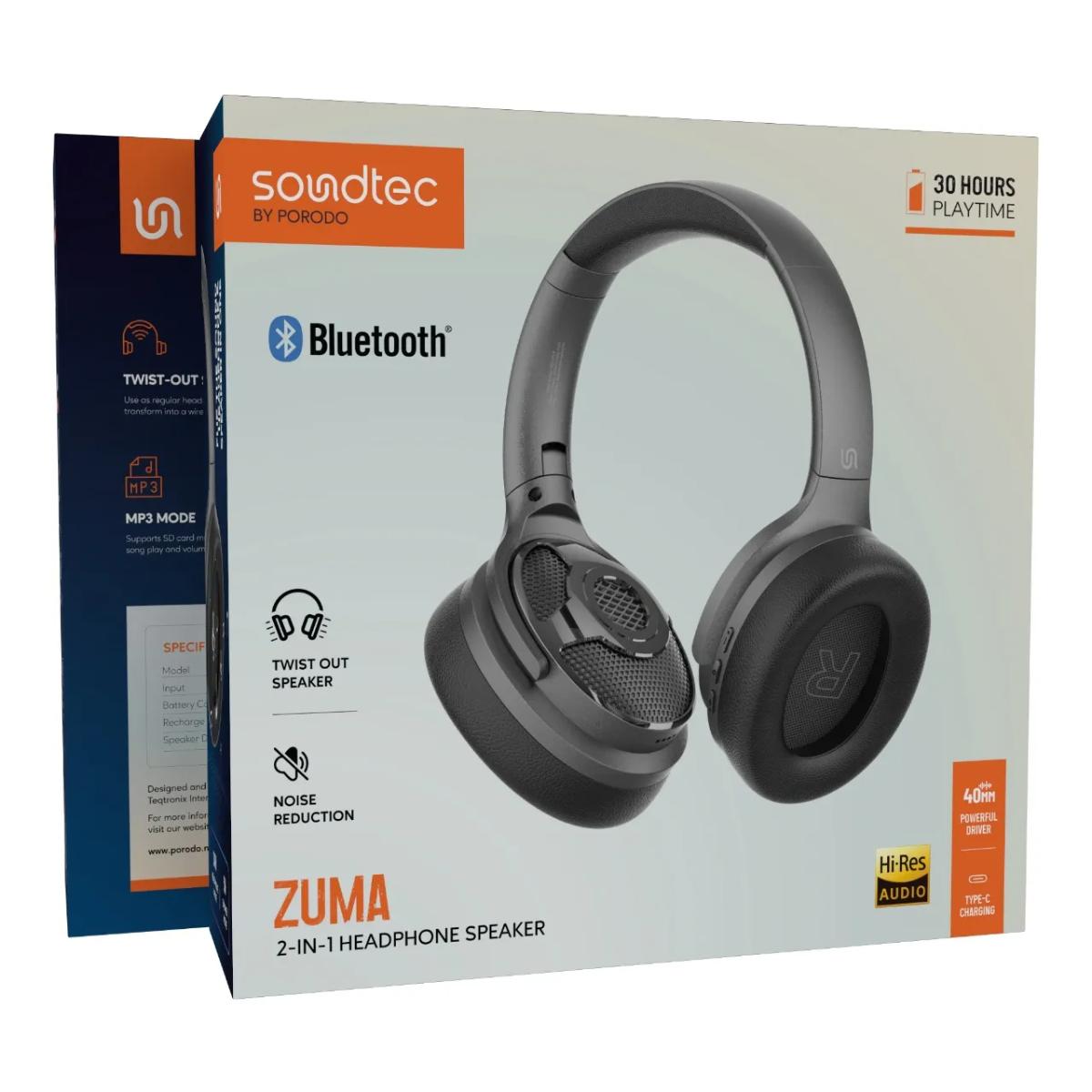 Porodo  Zuma 2-in-1 Headphone Speaker