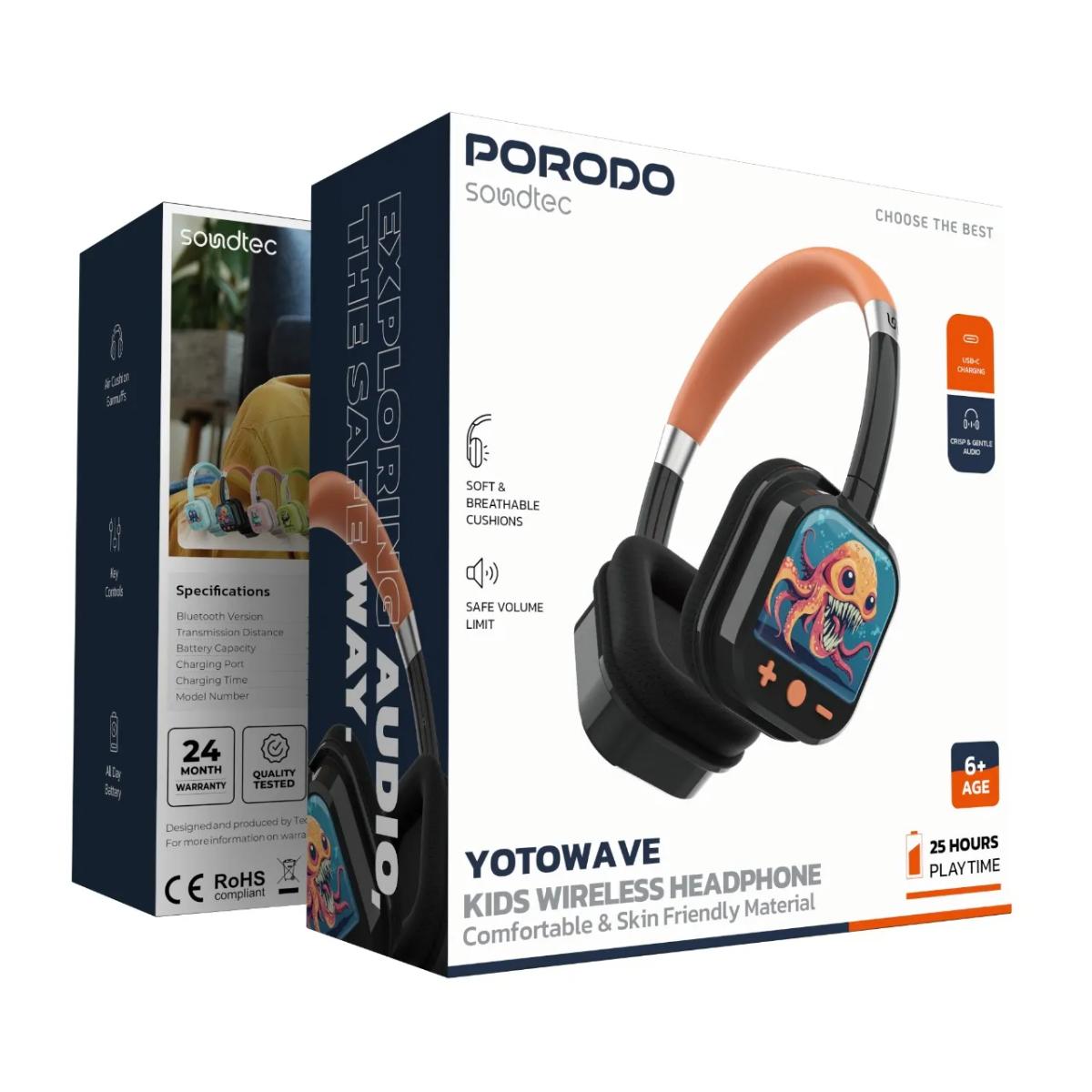 Porodo Soundtec Yotowave Kids Wireless Headphone