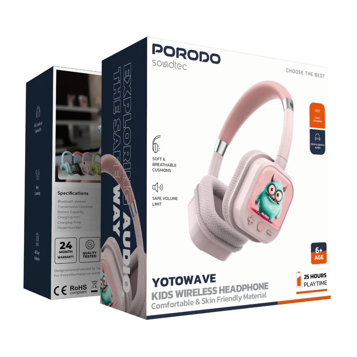 Porodo Soundtec Yotowave Kids Wireless Headphone