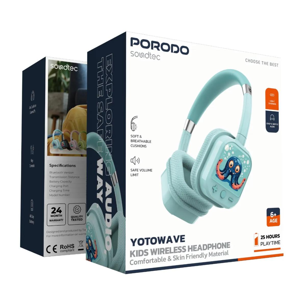 Porodo Soundtec Yotowave Kids Wireless Headphone