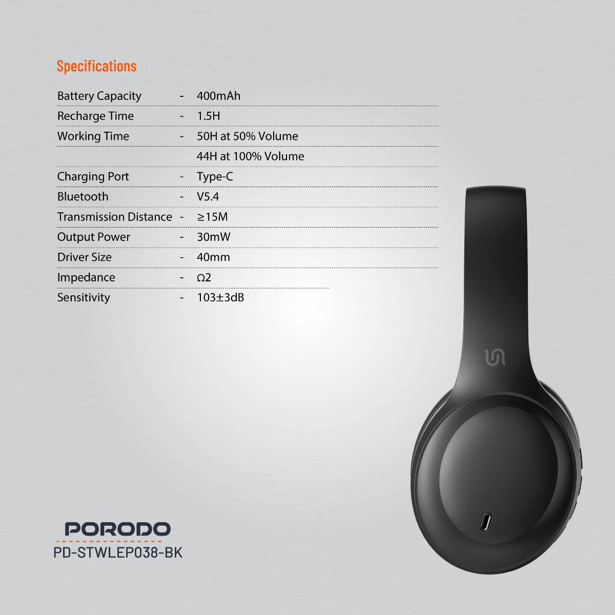 Porodo  PRIMO Wireless Headphone