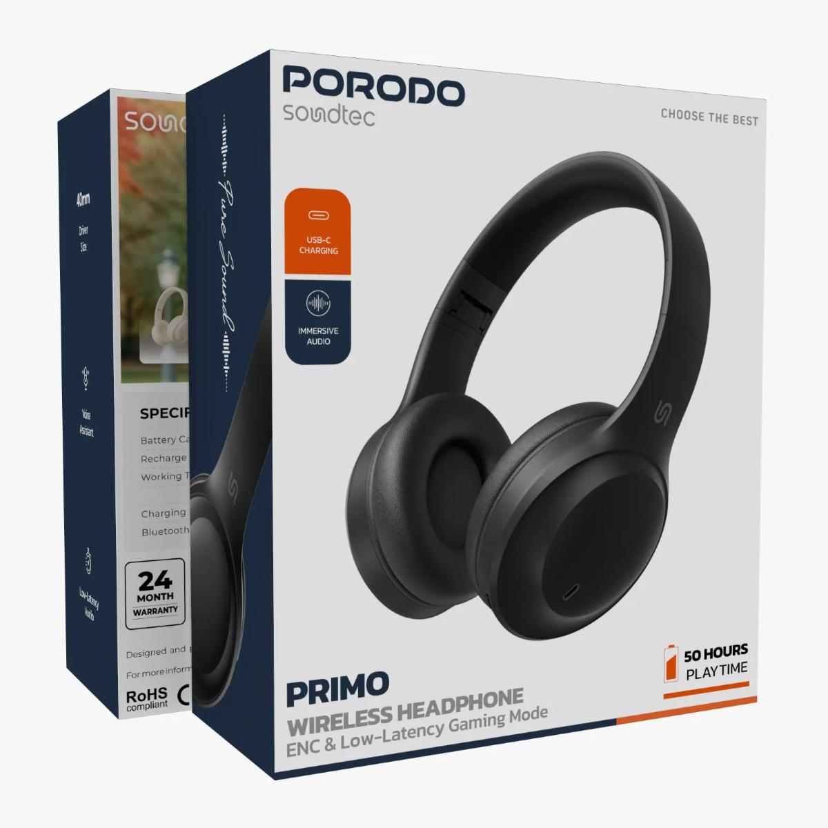 Porodo  PRIMO Wireless Headphone