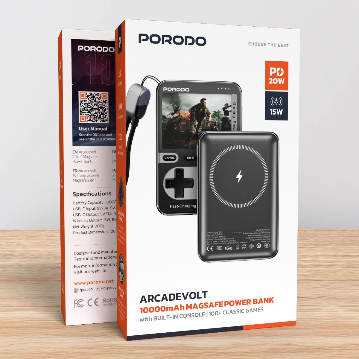 Porodo Arcadevolt 10000mAh MagSafe Power Bank
