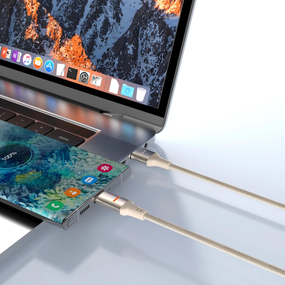 Porodo USB-A To USB-C LED Light Cable