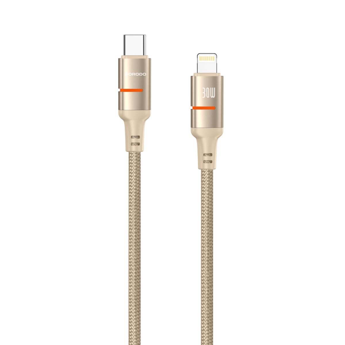 Porodo USB-C To Lightning LED Light Cable