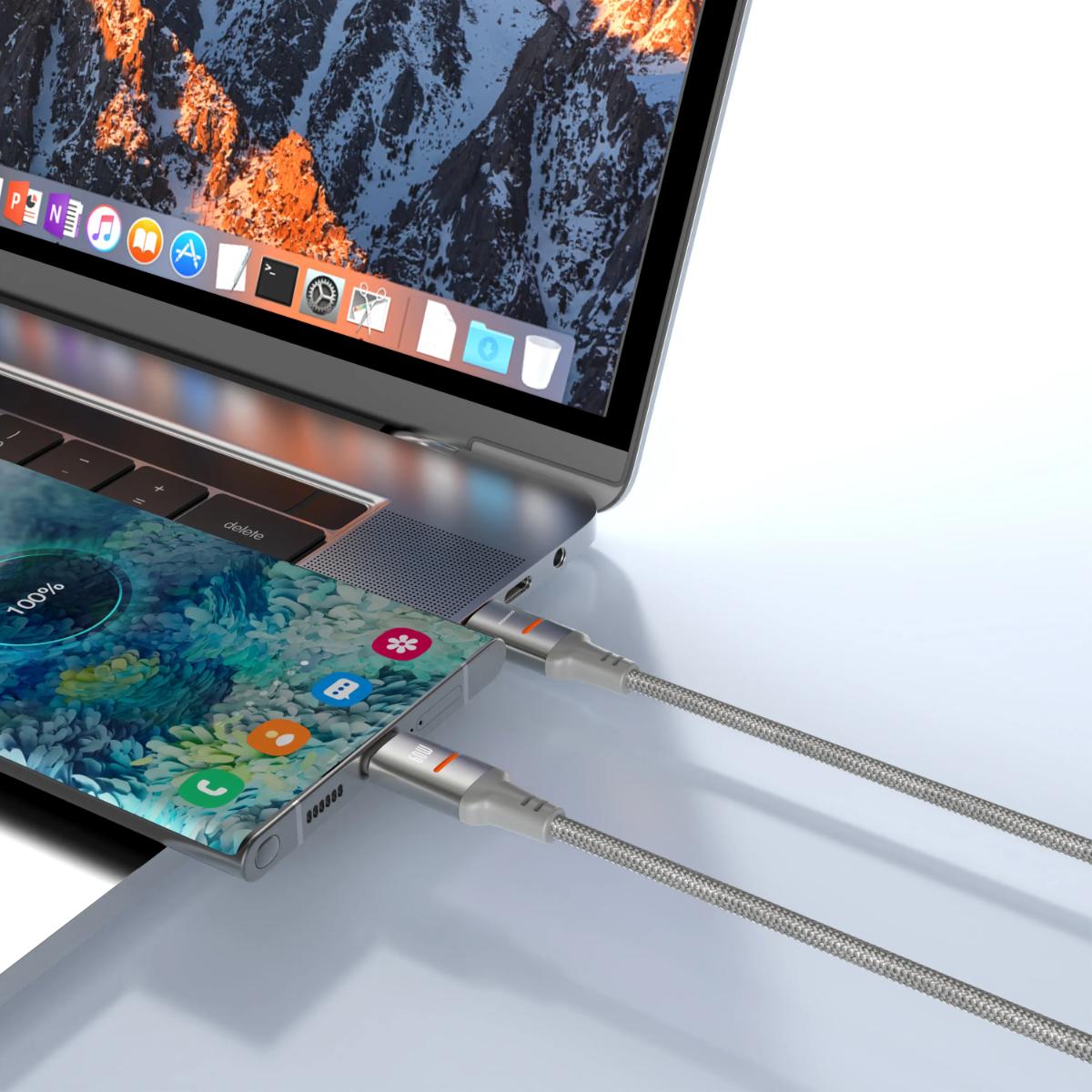 Porodo USB-C To USB-C LED Light Cable