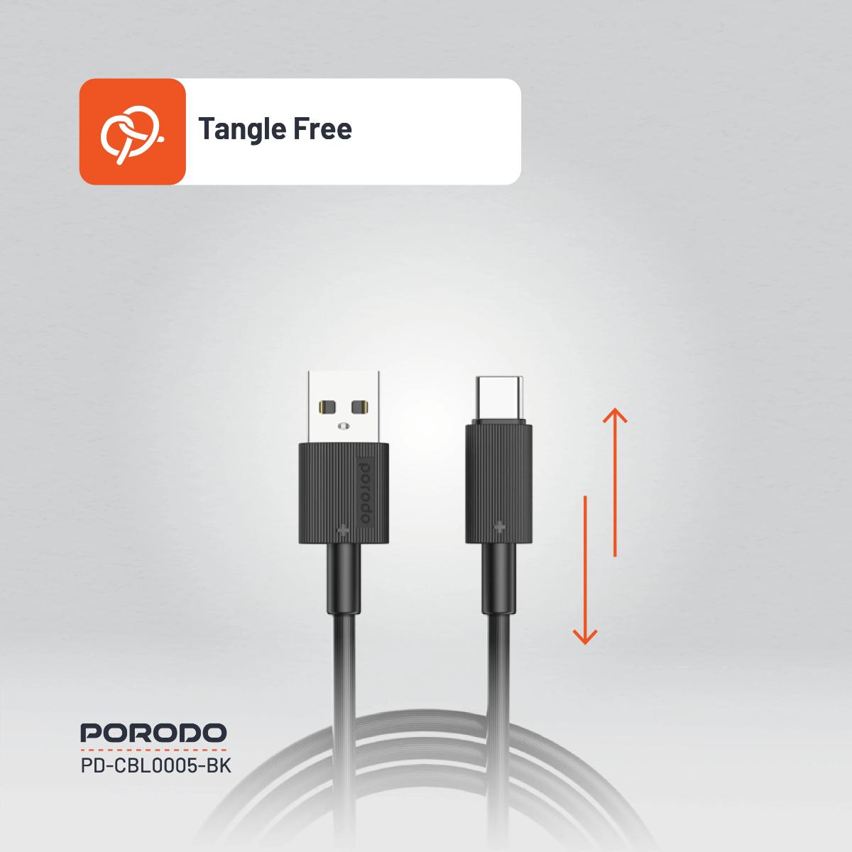 Porodo USB-A to USB-C Durable Charging Cable