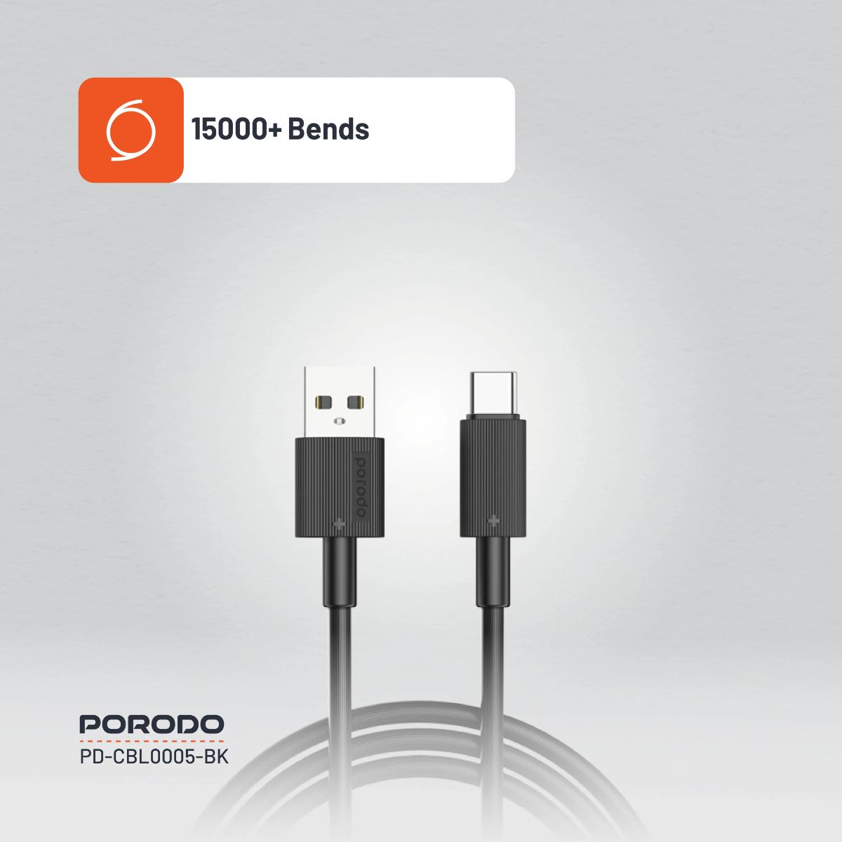 Porodo USB-A to USB-C Durable Charging Cable
