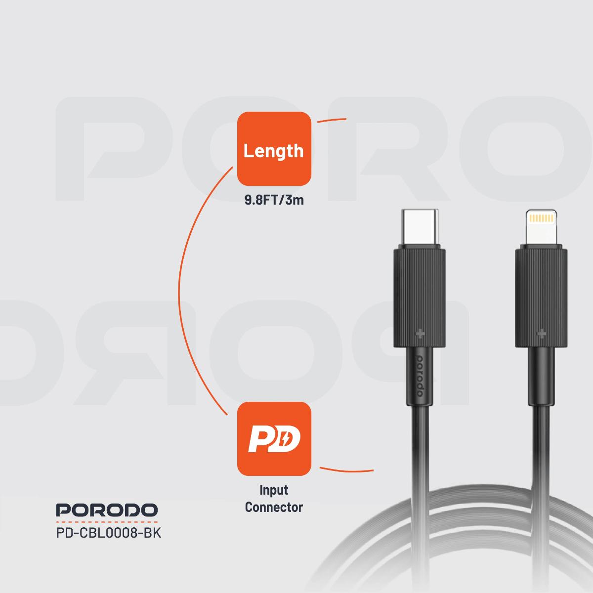 Porodo USB-C to Lightning  Cable