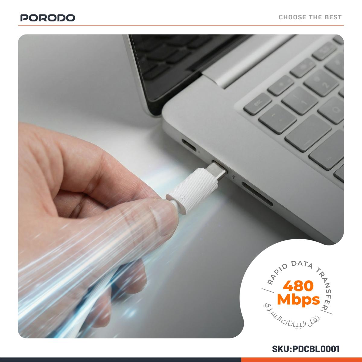 Porodo USB-A to Type-C  Cable