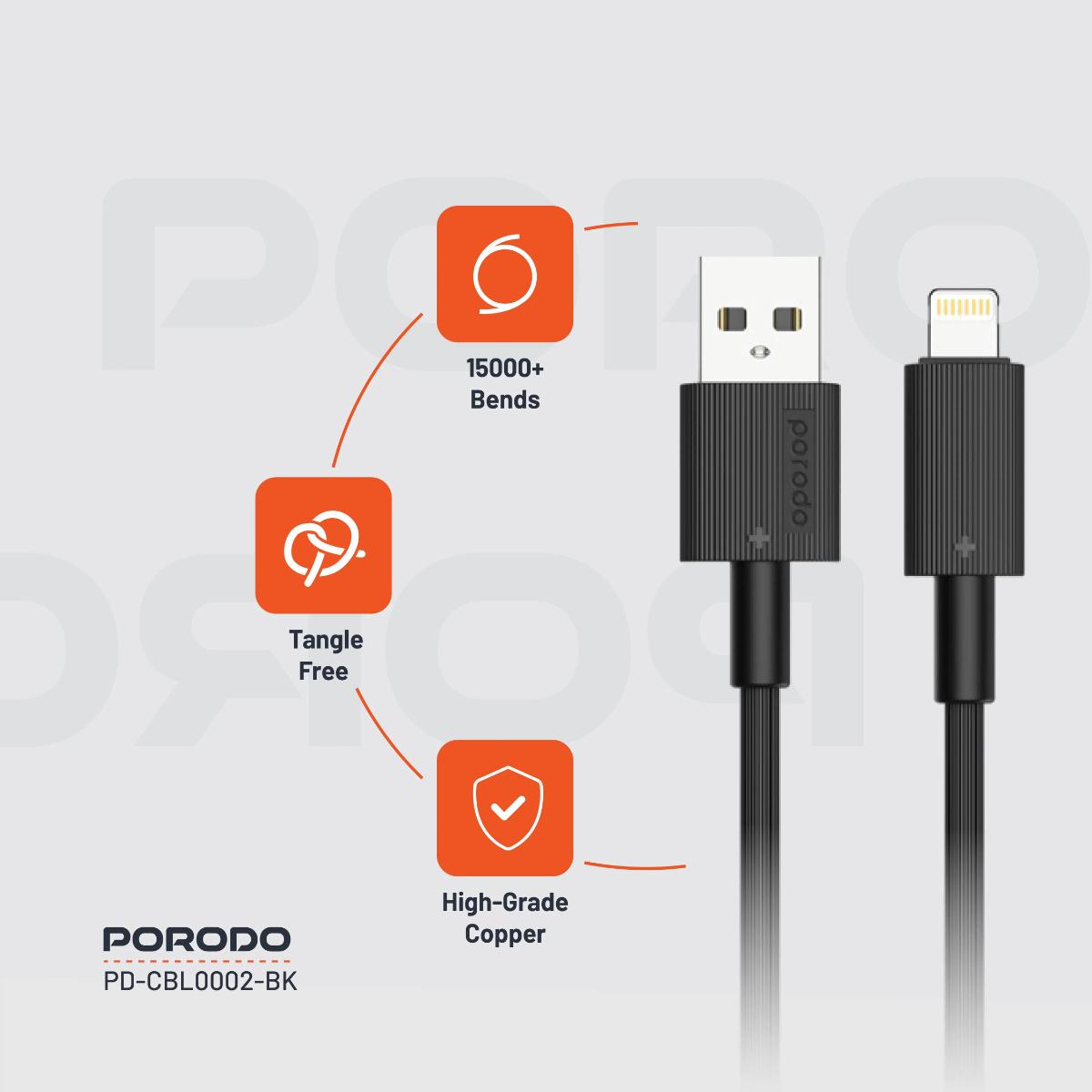 Porodo USB-A to Lightning  Cable