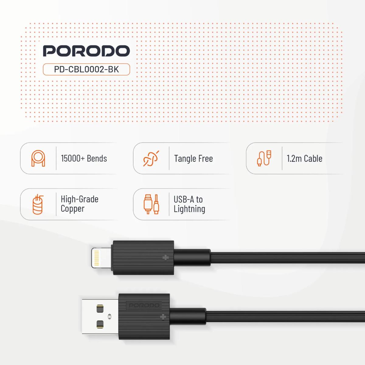 Porodo USB-A to Lightning  Cable