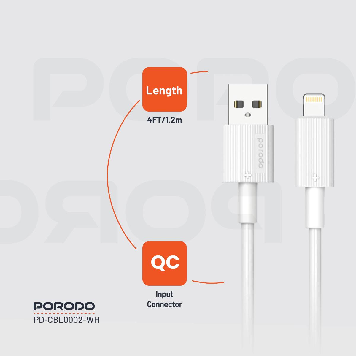 Porodo USB-A to Lightning  Cable
