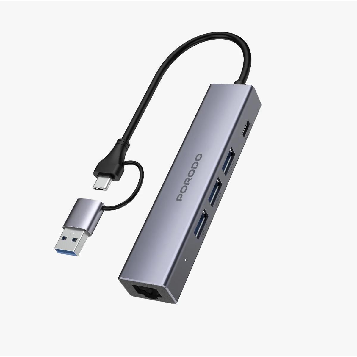 Porodo 5 IN 1 Multi Port Hub