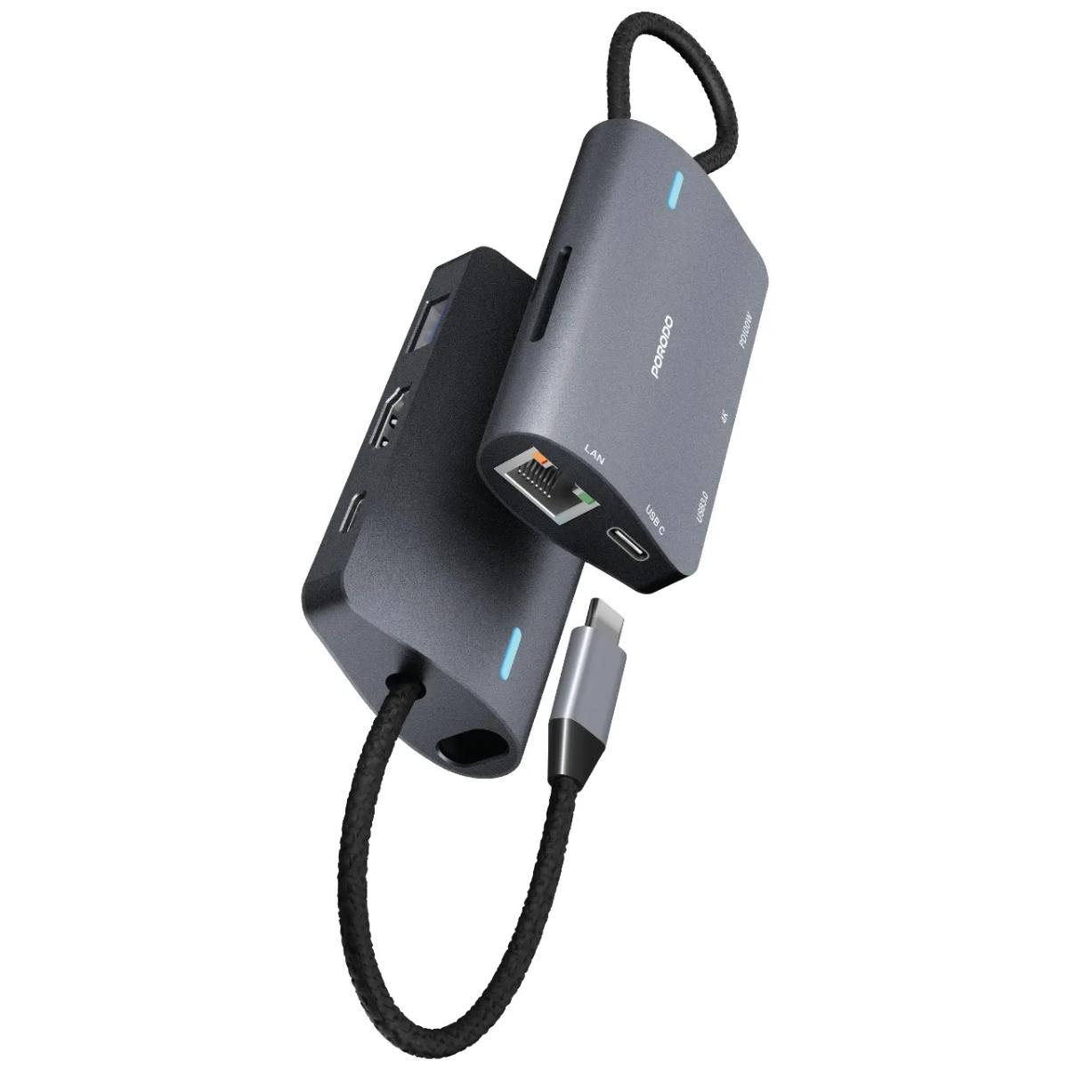 Porodo 7 IN 1 Multi Port USB-C Hub