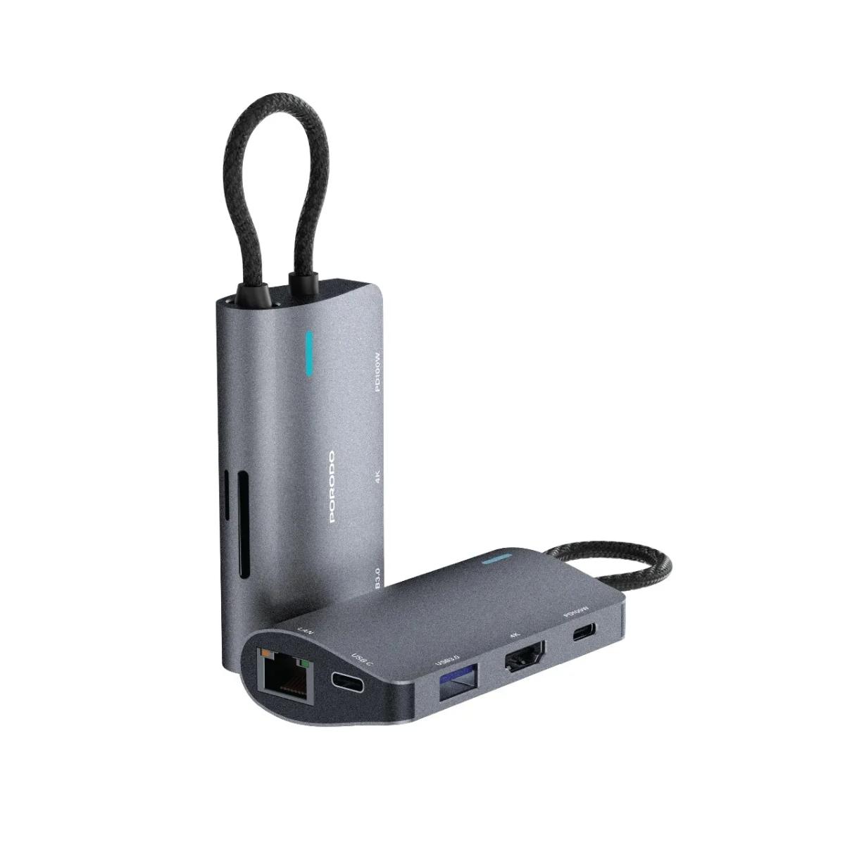 Porodo 7 IN 1 Multi Port USB-C Hub