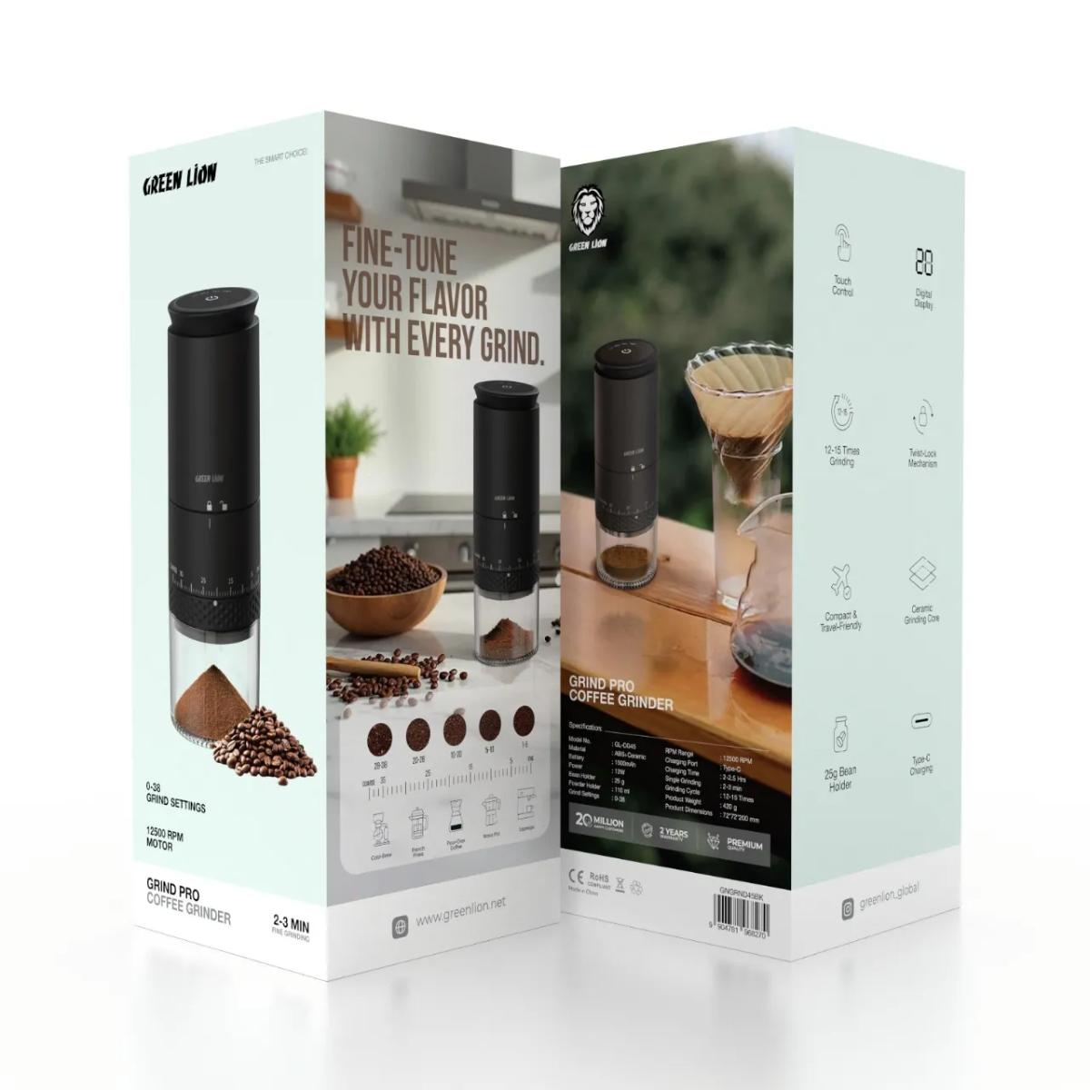 Green Lion Grind Pro Rechargeable Coffee Grinder