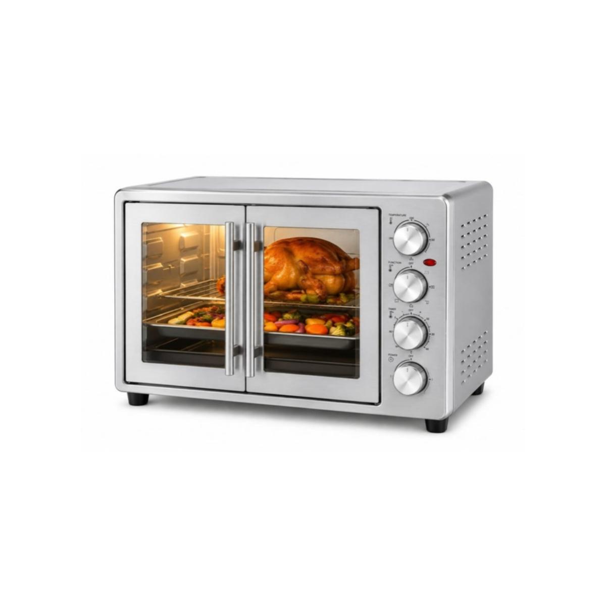55L Double Door Electric Oven
