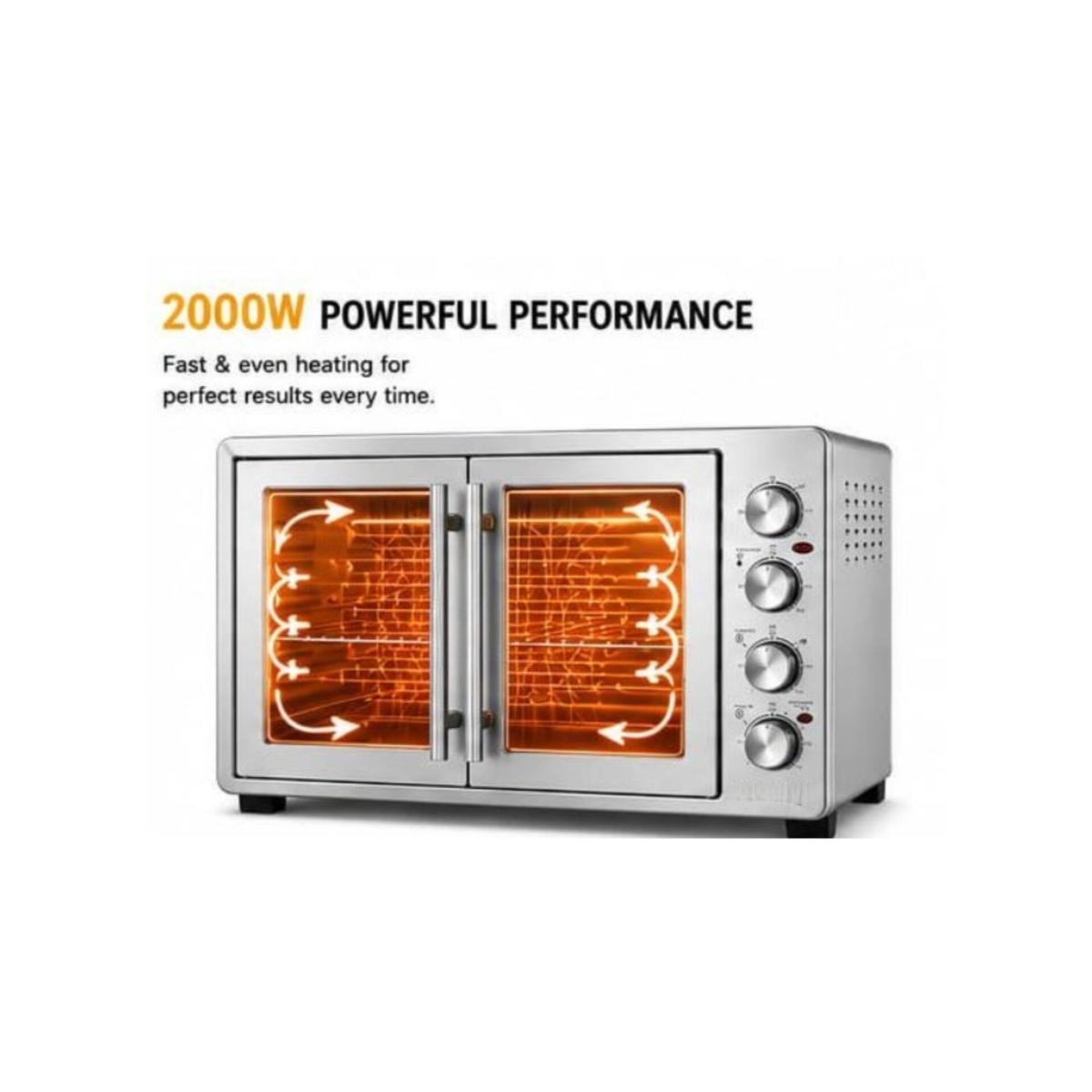 55L Double Door Electric Oven