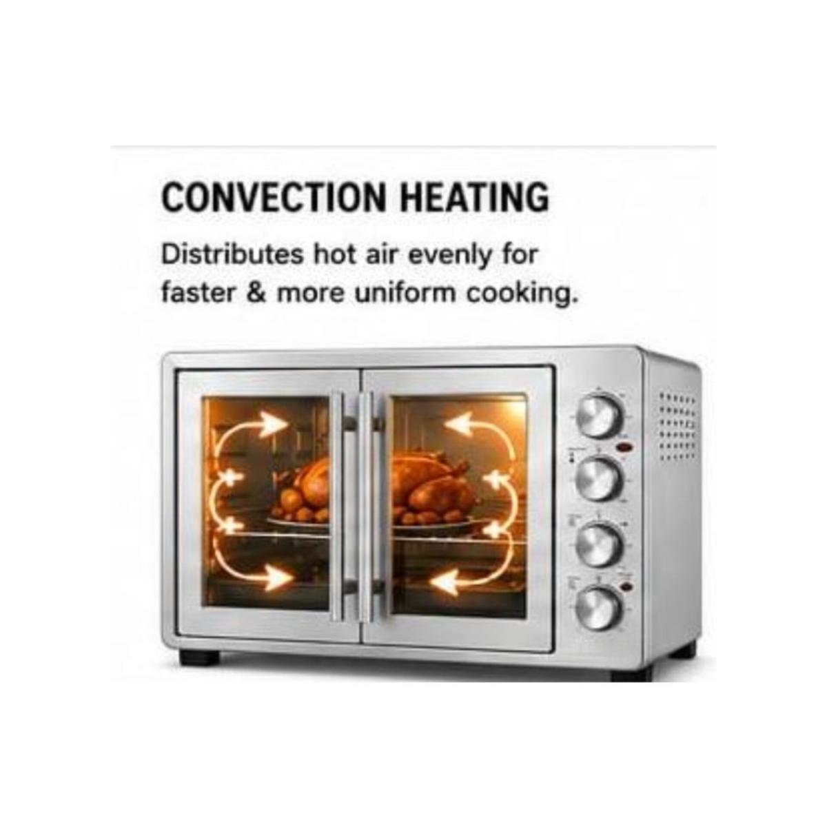 55L Double Door Electric Oven