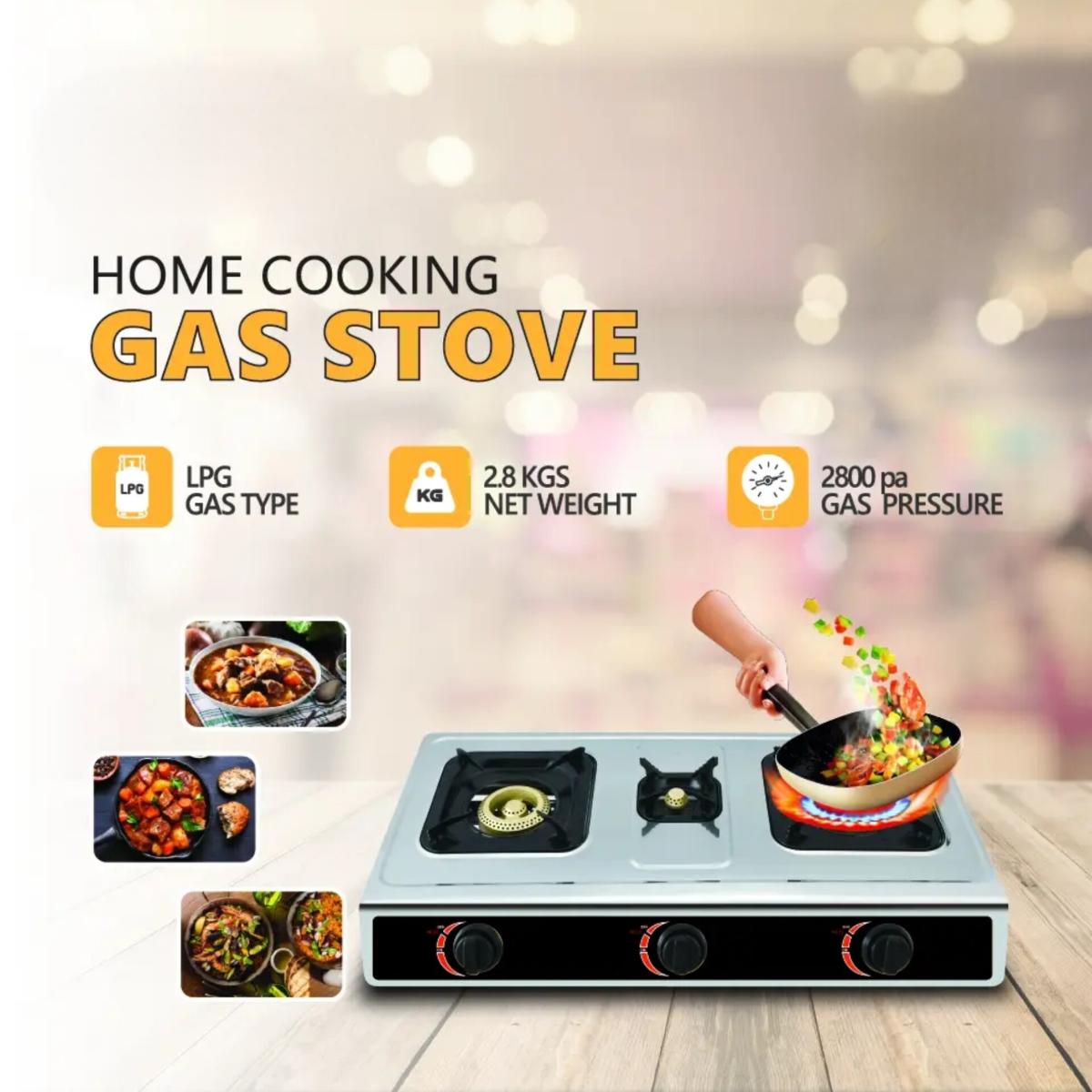 3 Burner LPG Gas Stove