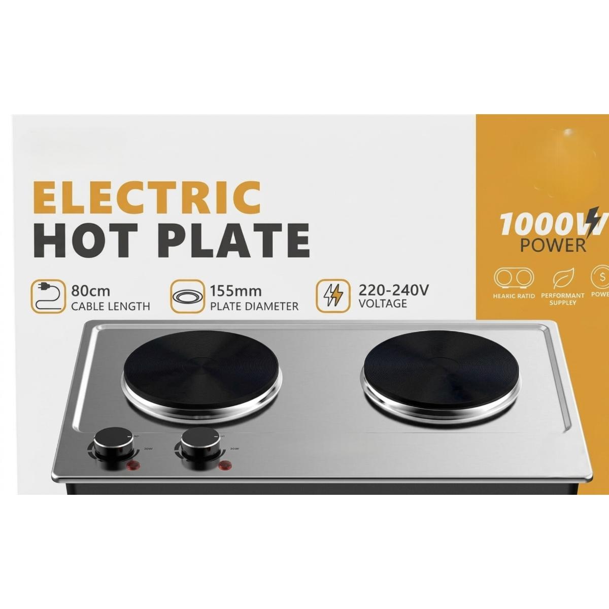1000W Dual Electric Hot Plate Cooker