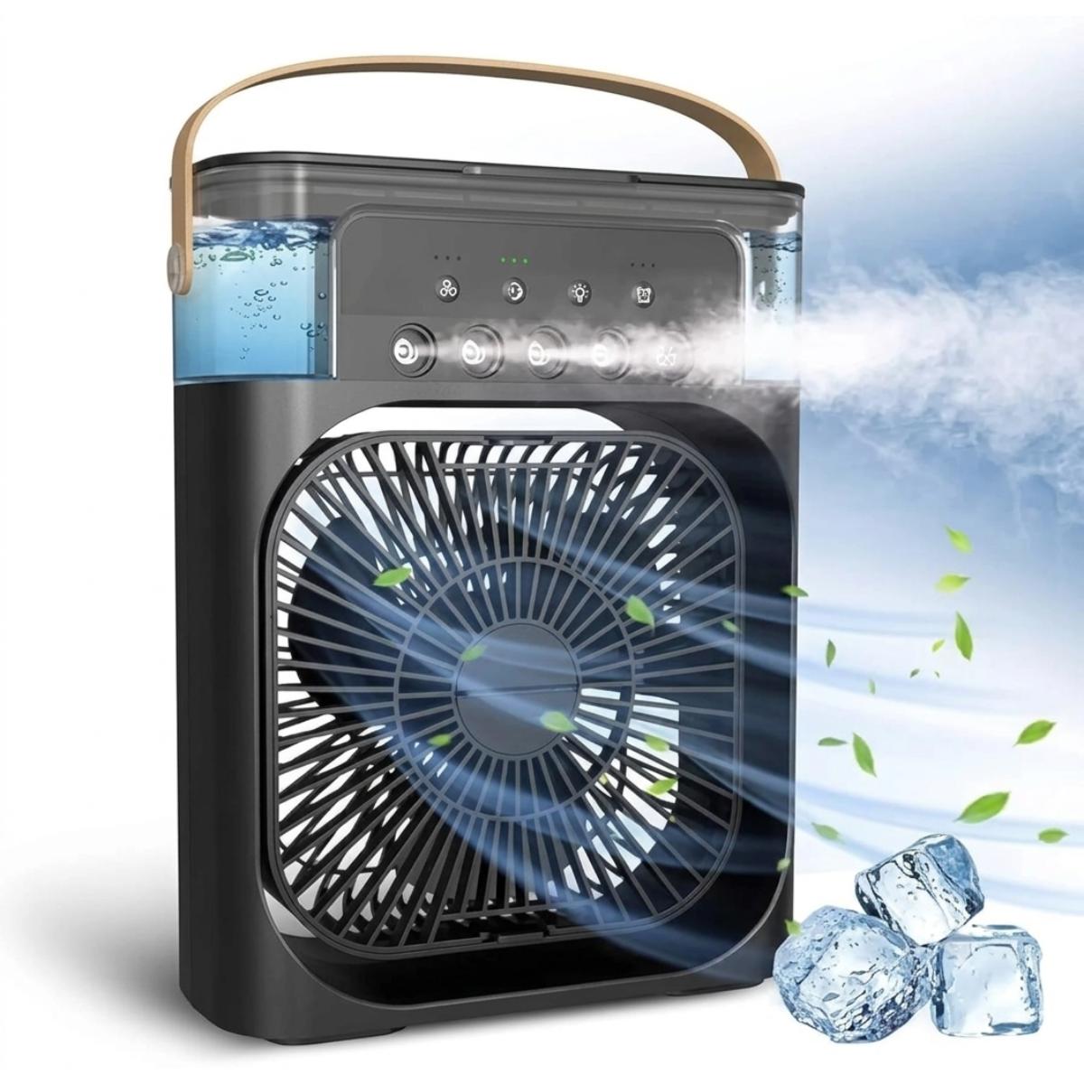 Portable Air Cooler Fan with Mist & RGB Light