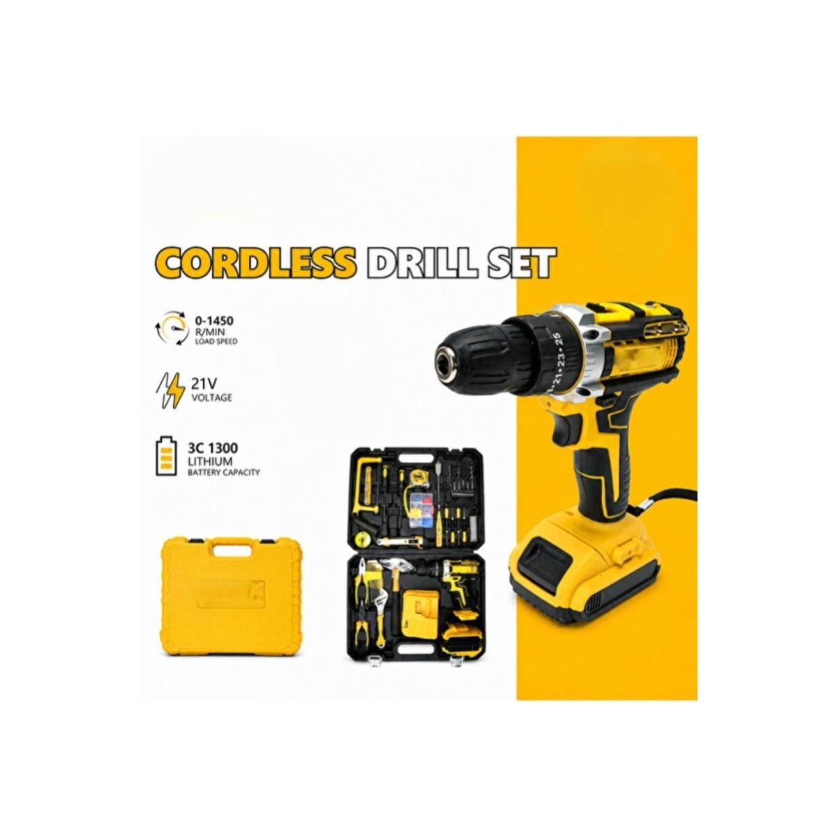 21V Cordless Drill Tool Set