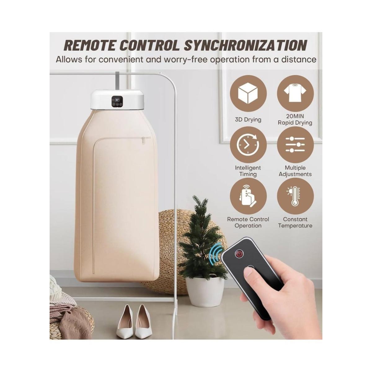 Portable Folding Clothes Dryer with Steam Drying
