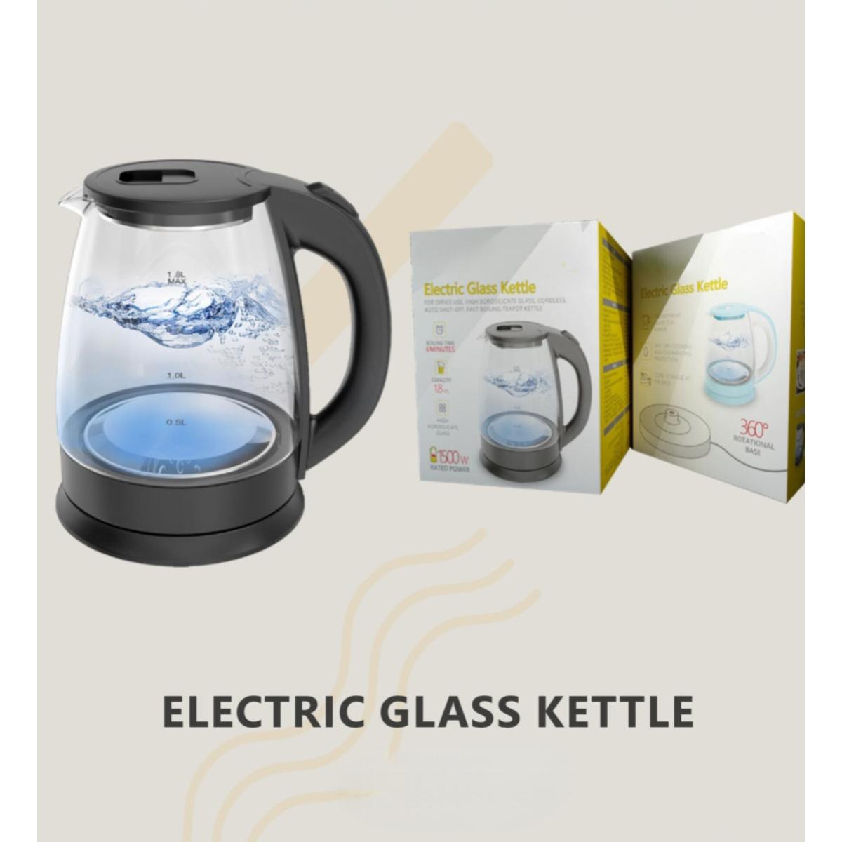 1.8L Electric Glass Kettle 1500W