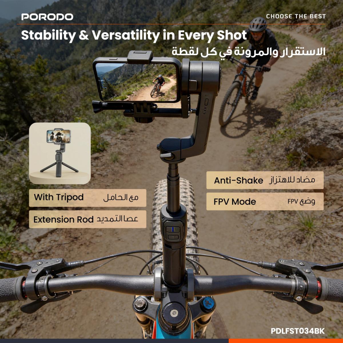 Porodo 2-Axis Gimbal Stablizer